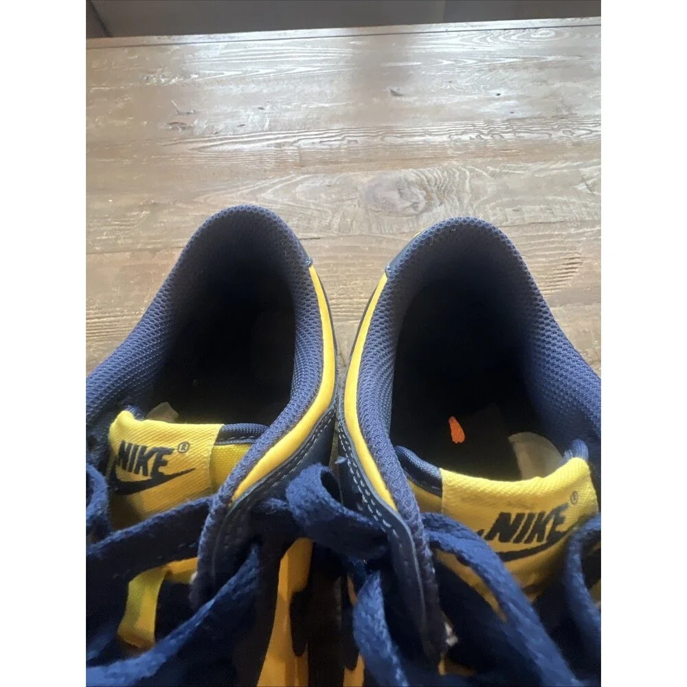 Nike Dunk Low Michigan Varsity Maize/Midnight Navy CW1590-700 Youth Size 4.5Y